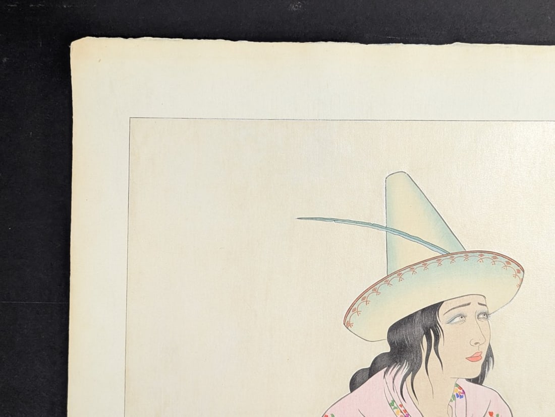 Paul Jacoulet Japanese Woodblock Print Jeune fille de Jaluit Marshalls 1935 - 4