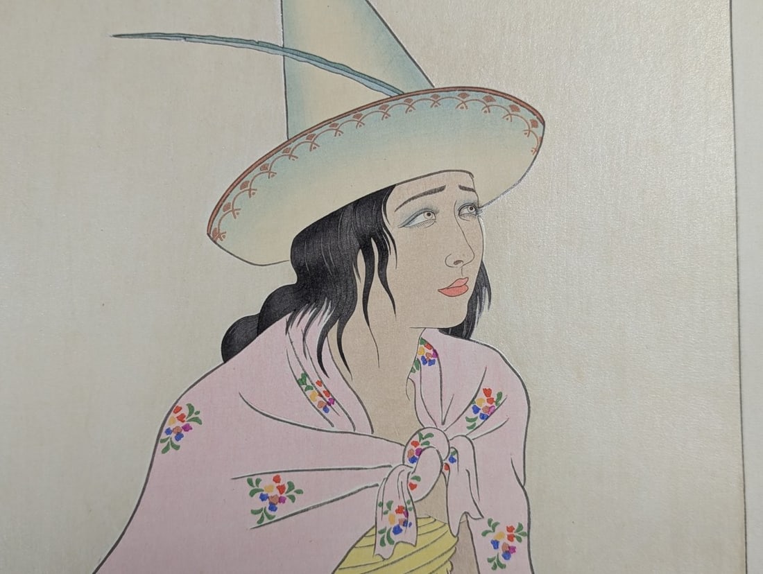Paul Jacoulet Japanese Woodblock Print Jeune fille de Jaluit Marshalls 1935 - 5