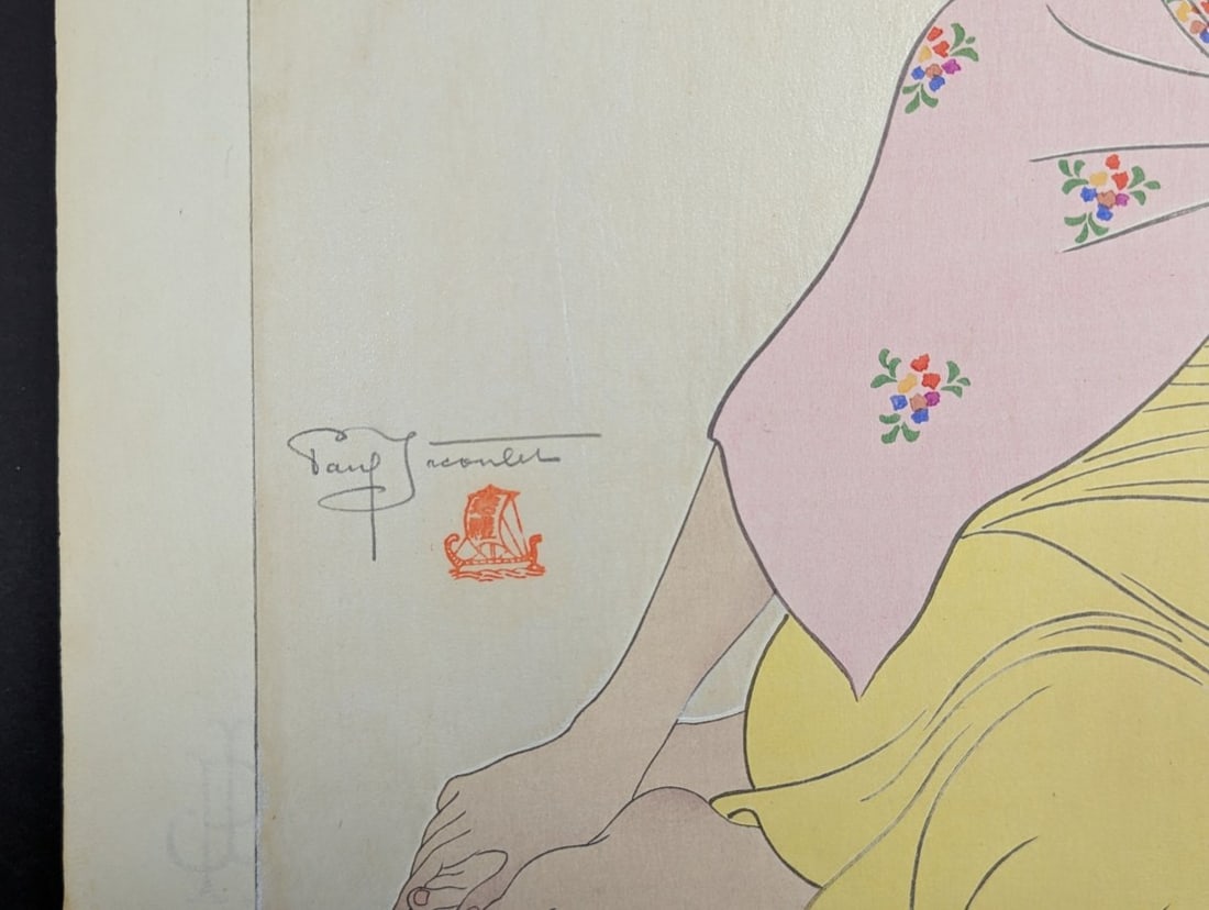 Paul Jacoulet Japanese Woodblock Print Jeune fille de Jaluit Marshalls 1935 - 6