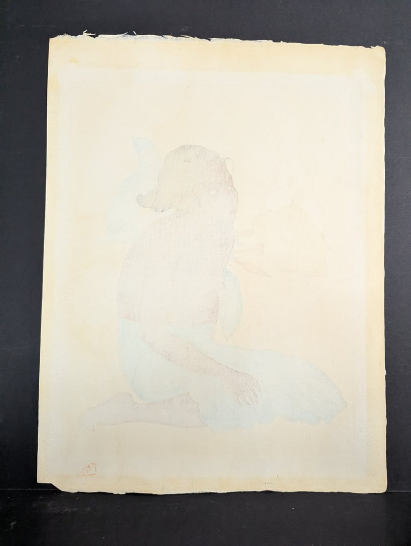 Paul Jacoulet Japanese Woodblock Print Jeune Fille de Saipan et Fleur d'Hibiscus Marianes - 6