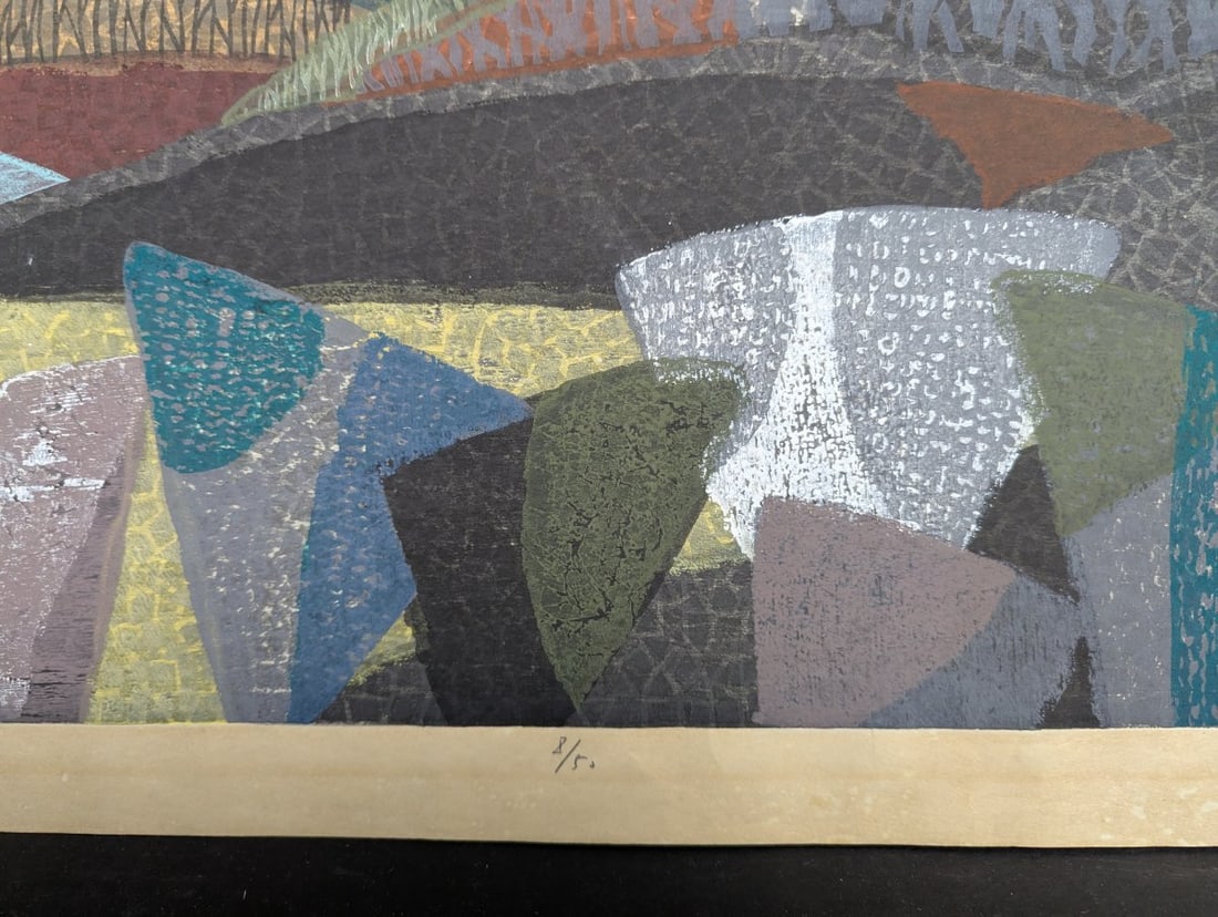 Toru Mabuchi KÅgen Japanese Woodblock Print 1960 Limited Edition 8/50 - 7