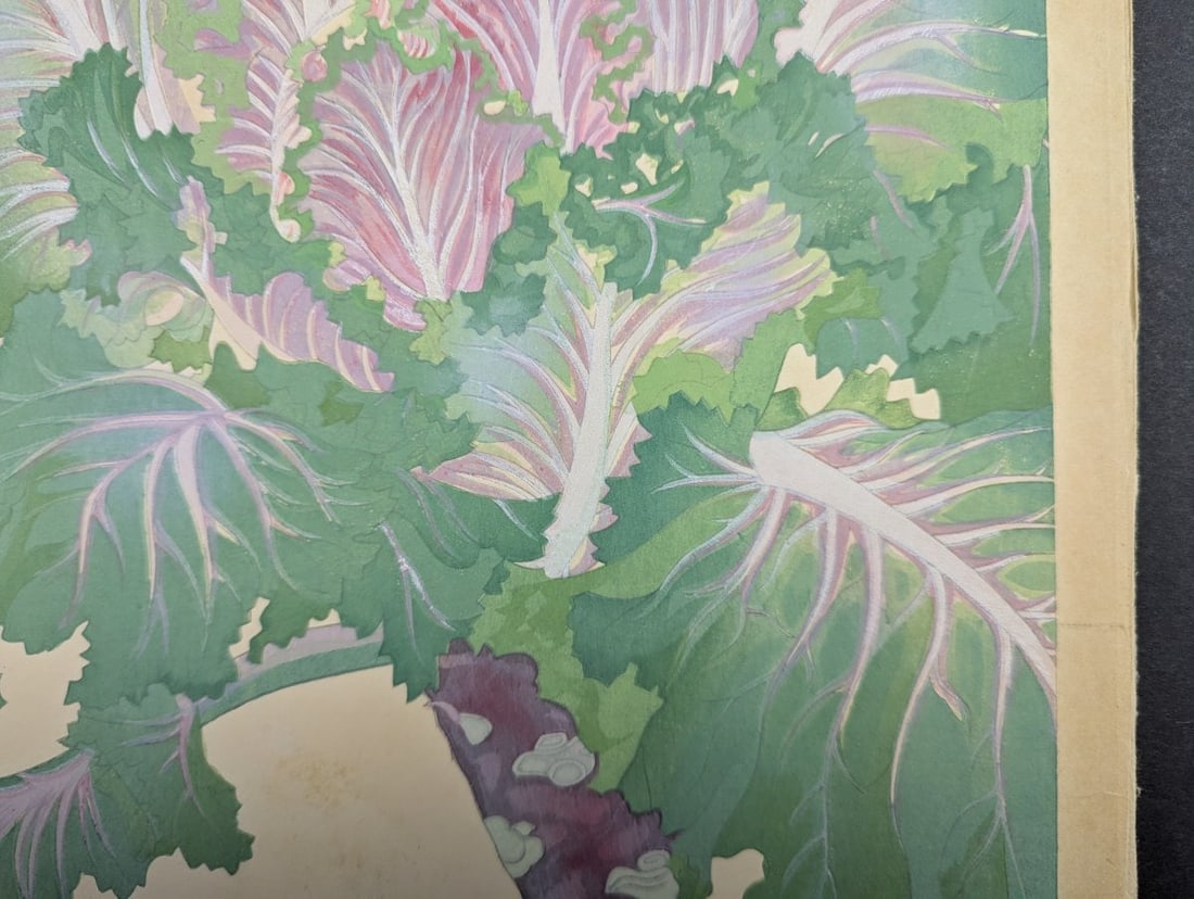 Tsuchiya Rakuzan Brassica Japanese Woodblock Print - 10