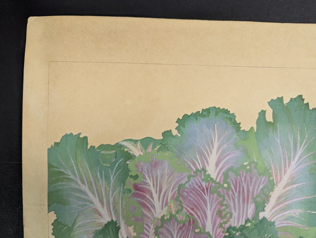 Tsuchiya Rakuzan Brassica Japanese Woodblock Print - 2