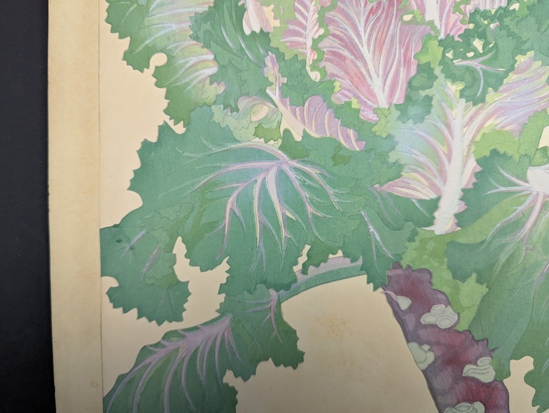 Tsuchiya Rakuzan Brassica Japanese Woodblock Print - 7