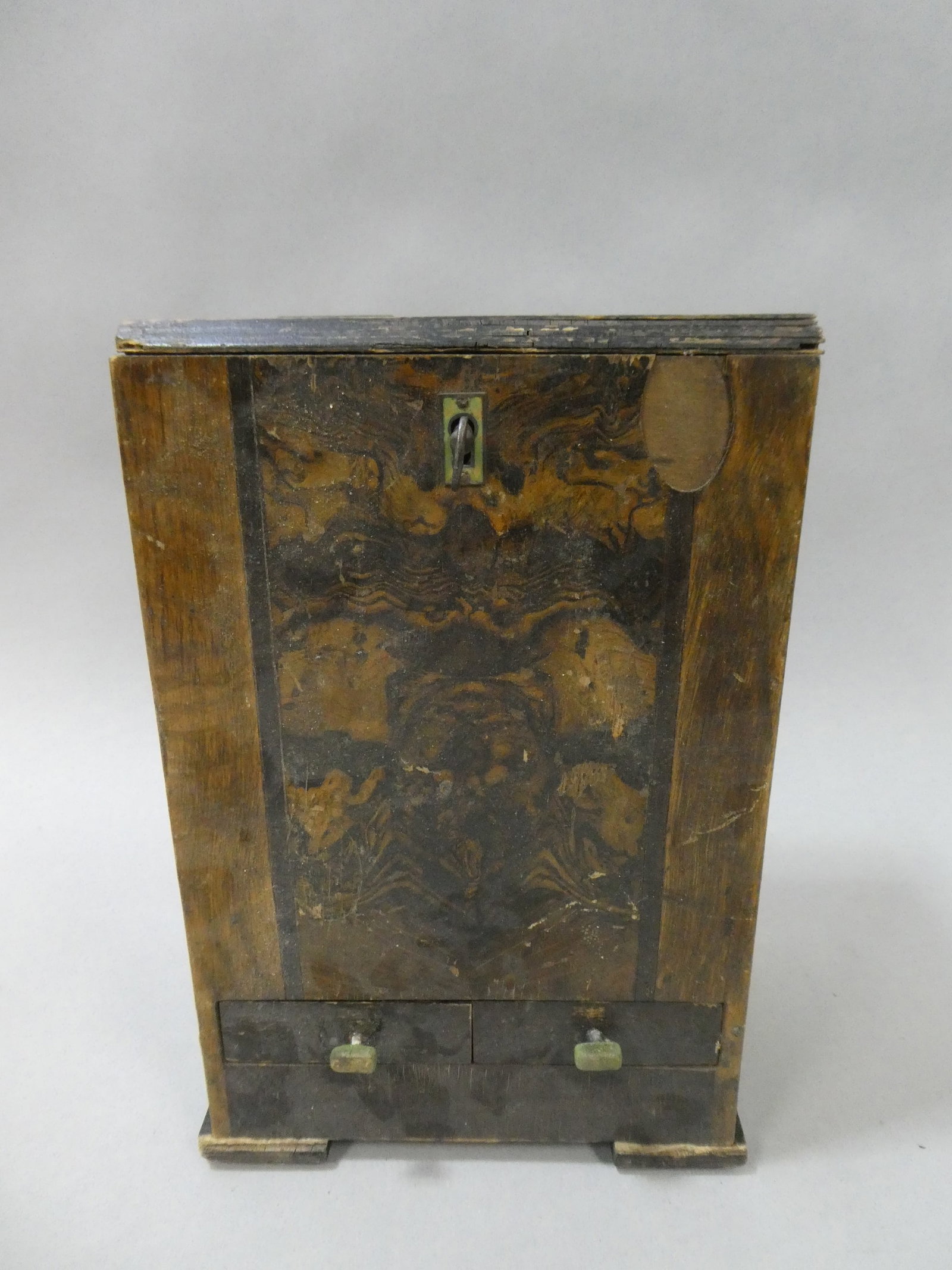 Antique Wood Cigarette & Match Coin-Op Dispenser (1 of 1)