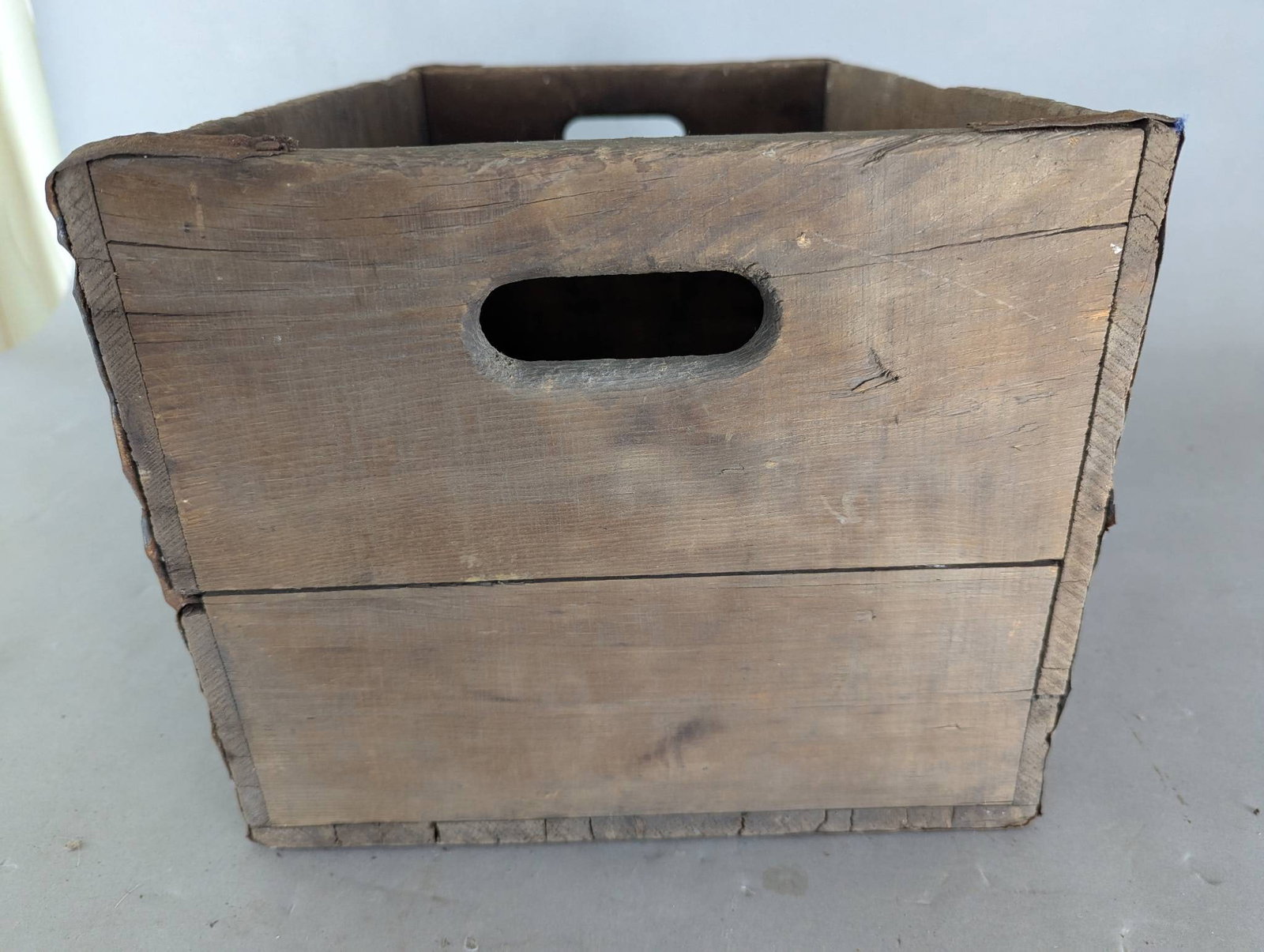 Webelows Beverages Shawano WI Wooden Crate with Handles - 3