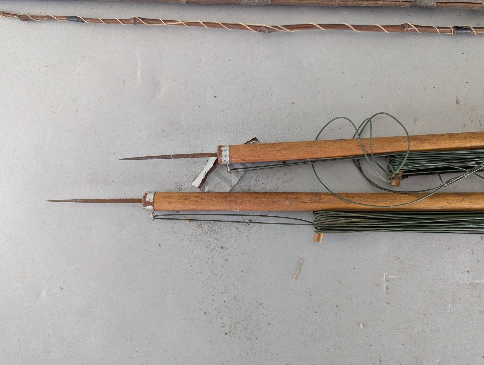 Antique Bamboo Fishing Rods and Spear Fishing Tools - 10