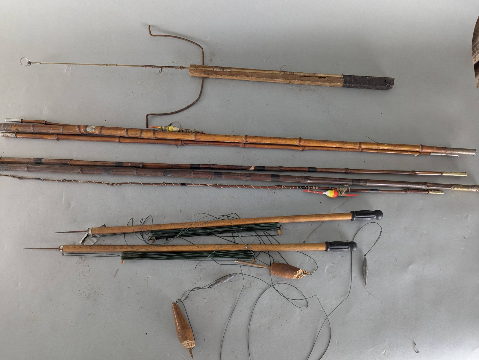 Antique Bamboo Fishing Rods and Spear Fishing Tools (1 of 13)