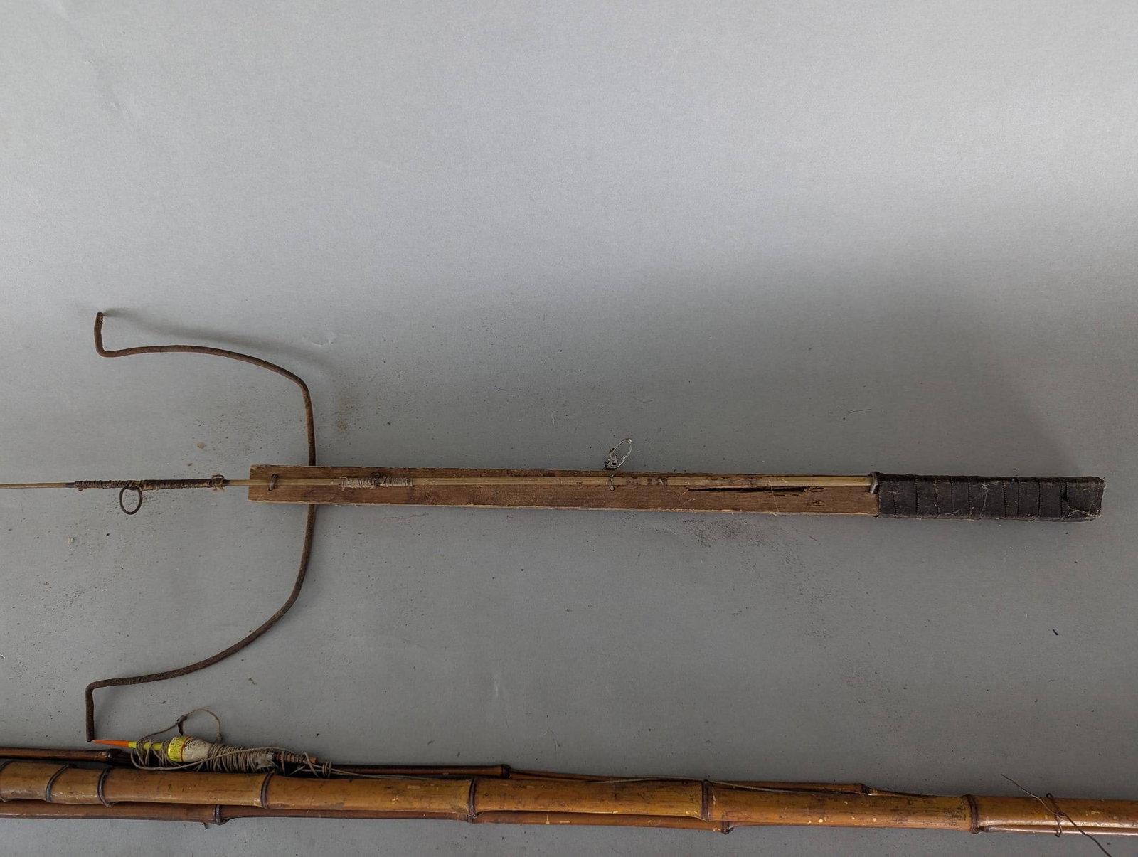 Antique Bamboo Fishing Rods and Spear Fishing Tools - 2