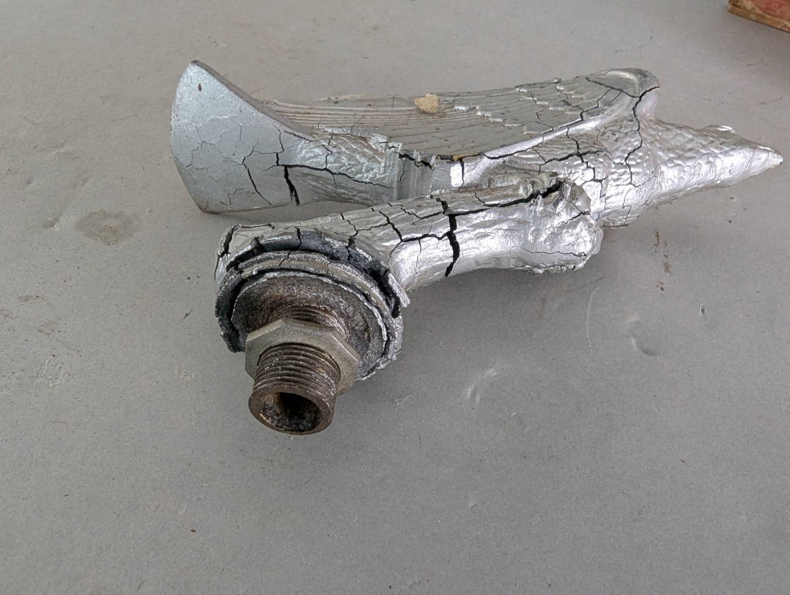 Metal Eagle Bird Hood Ornament with Threaded Base - 3