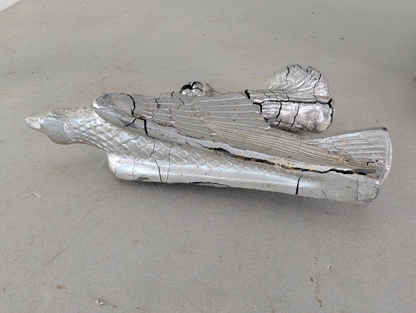 Metal Eagle Bird Hood Ornament with Threaded Base - 4
