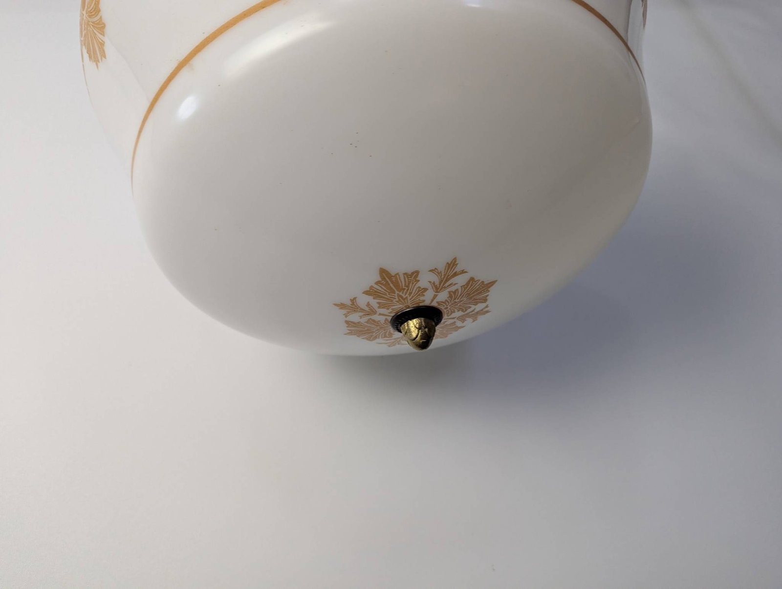 Antique Neoclassical Revival Milk Glass Pendant Light - 6