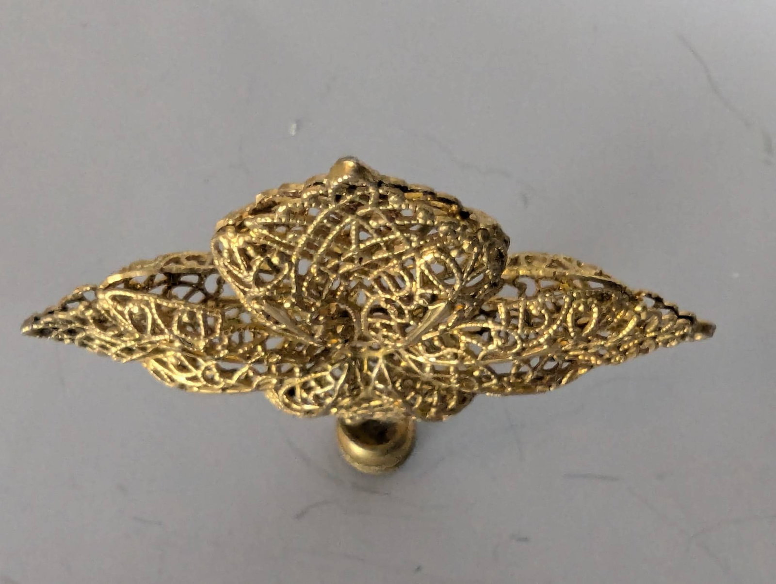 Brass Flower Filigree Decorative Lamp Finial - 4