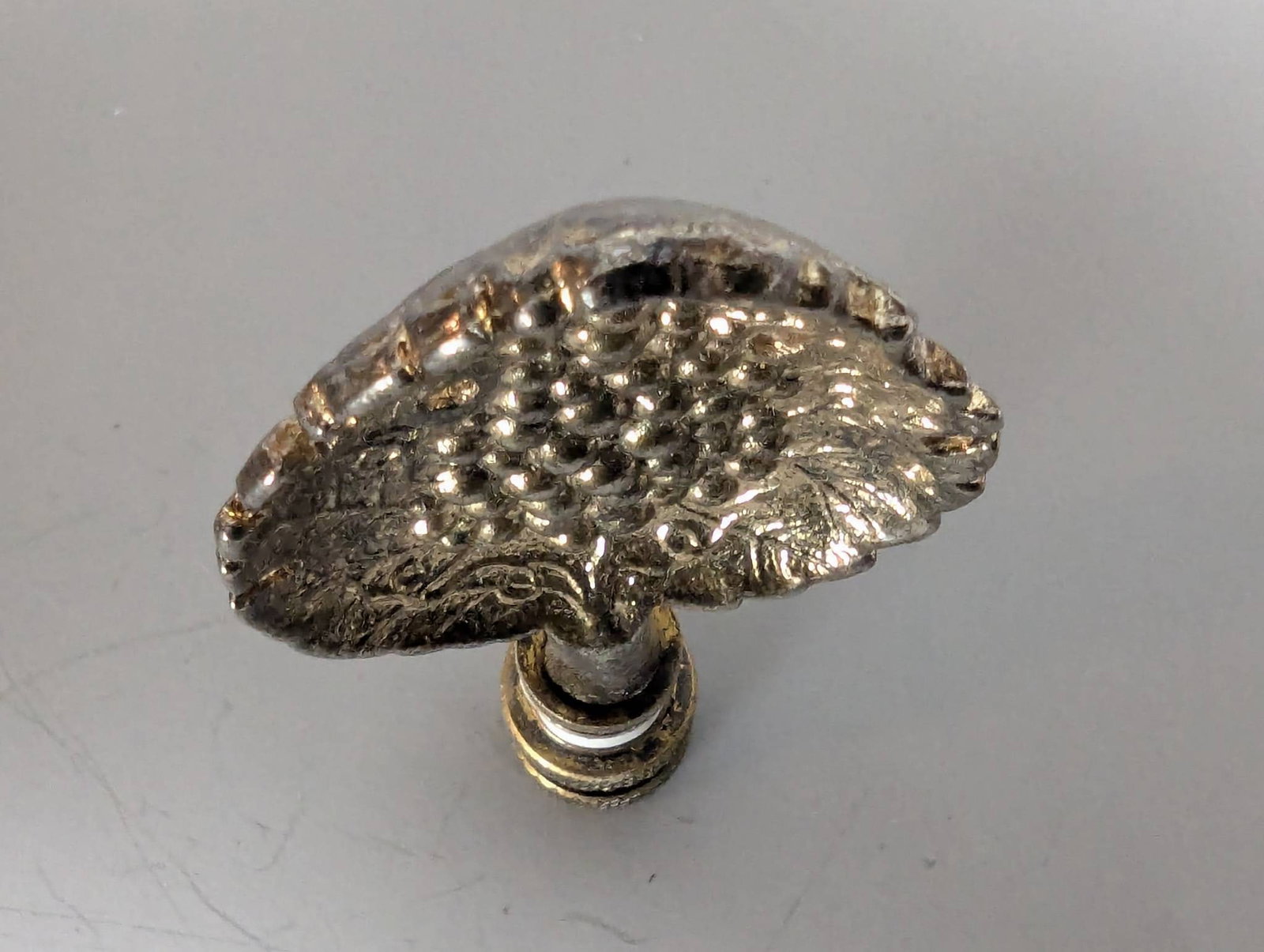 4 Silver Plate Sculptural Lamp Finials with Brass Bases - 4