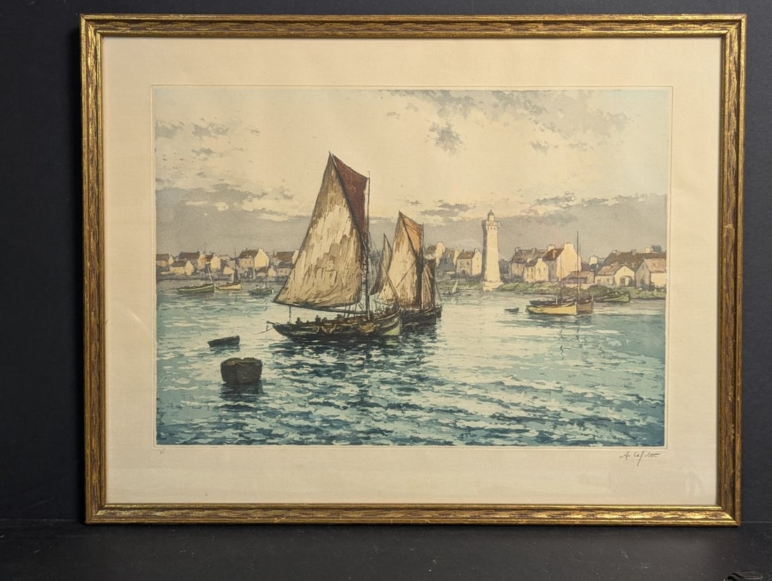 Manuel Robbe A. Lafitte Framed Print Coastal Scene (1 of 14)