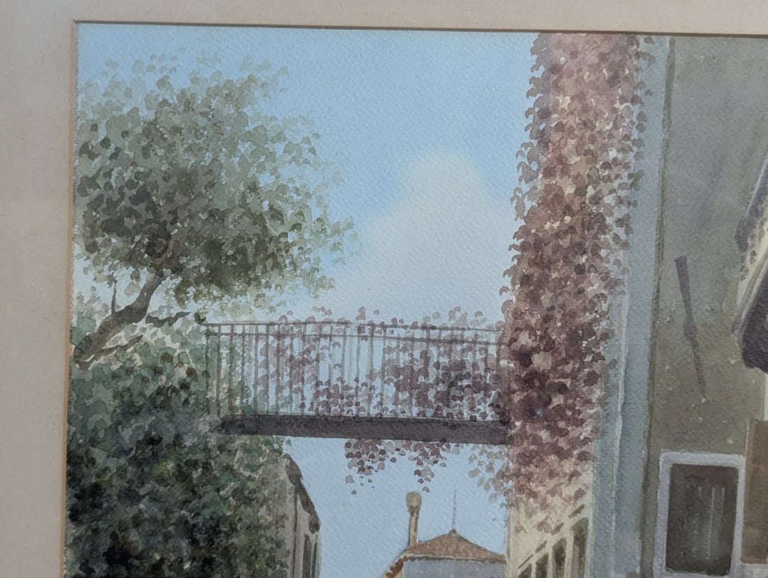 Pair of A Trevisan Watercolors of Venice Rio Albrizzi Canal Grande - 10
