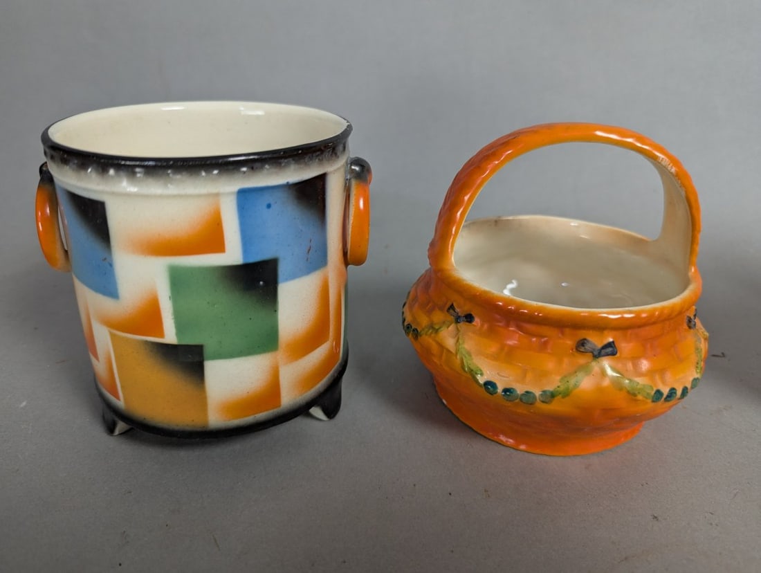 Lot of 7 Vintage Czech Art Pottery Hand Painted Collectibles - 5