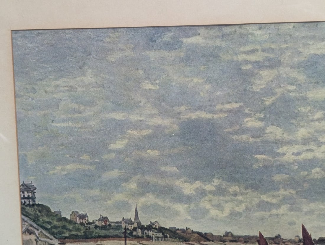 Vintage Framed Print of Claude Monet's The Beach at Sainte-Adresse - 3