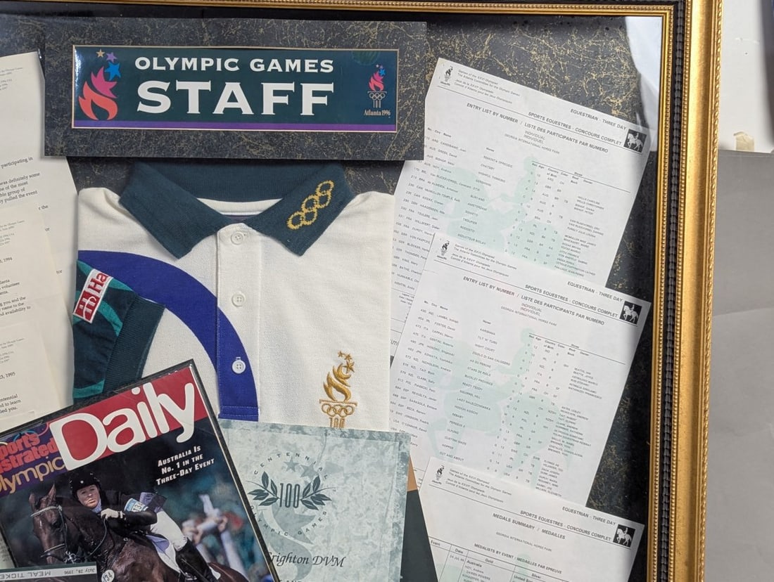 1996 Atlanta Olympics Equestrian Memorabilia Collection Framed - 3