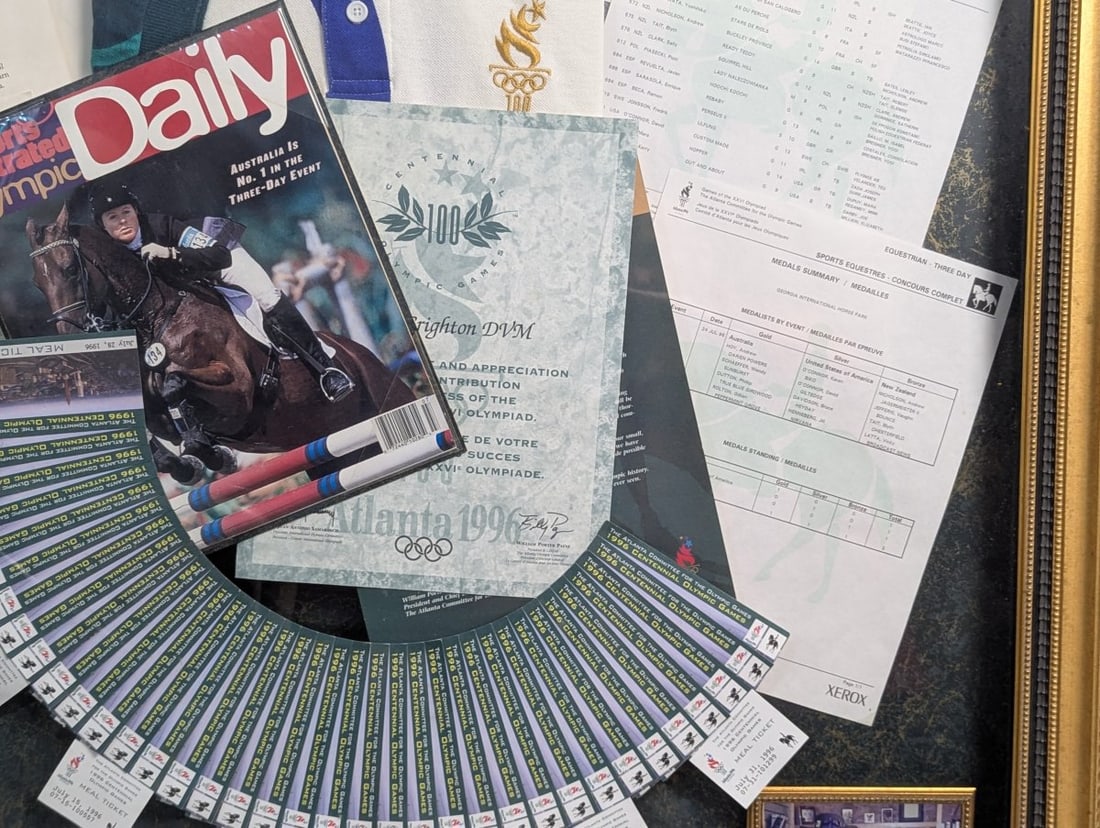 1996 Atlanta Olympics Equestrian Memorabilia Collection Framed - 7