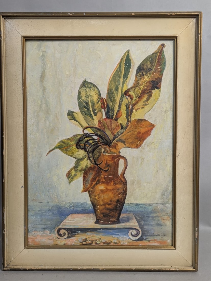 Stunning 1945 Watercolor by Mina Livingston Pike in Elegant Frame: **Important** Please read below description on how to avoid high shipping costs. Discover this captivating 1945 watercolor painting by renowned artist Mina/Winna Livingston Pike. Measuring 20 x 28