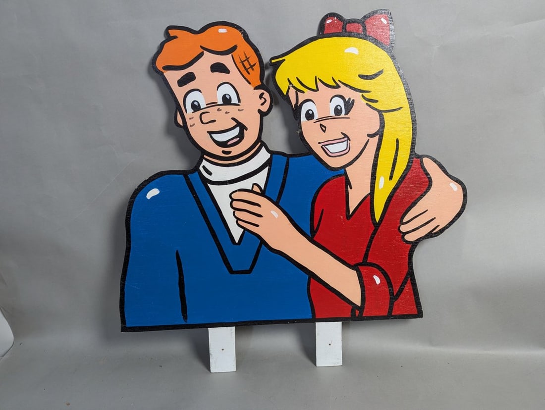 Archie and Betty Double Sided Painted Plywood Comic Sign Art (1 of 6)
