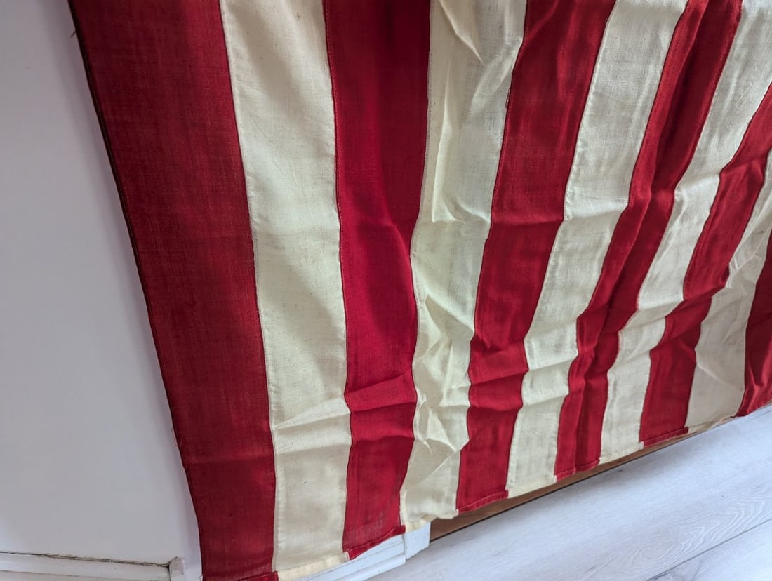 Vintage 48 Star American Flag Historical Artifact Sewn Stars and Stripes - 6
