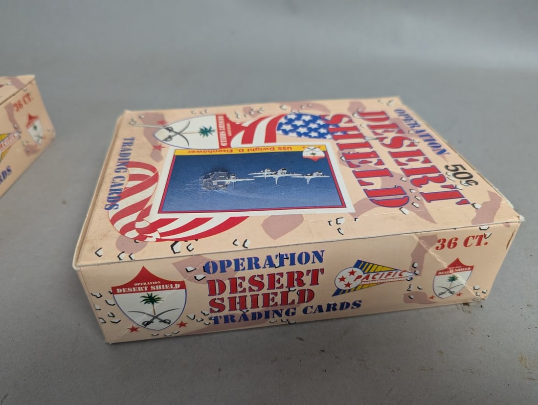 Collectible Operation Desert Shield Trading Card Boxes Lot of 3 - 2