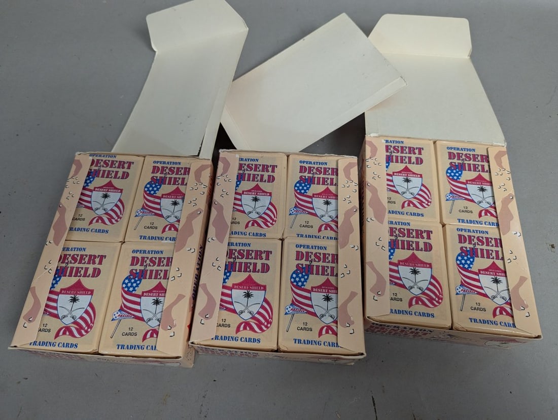Collectible Operation Desert Shield Trading Card Boxes Lot of 3 - 3