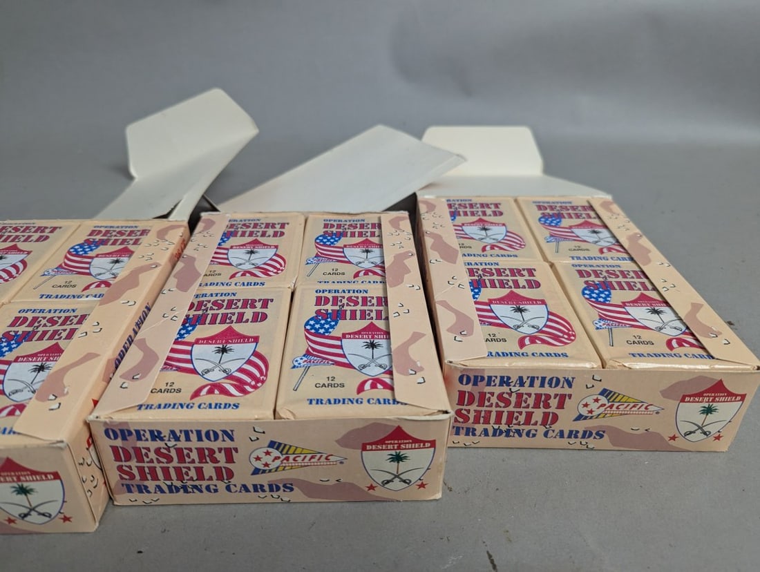 Collectible Operation Desert Shield Trading Card Boxes Lot of 3 - 4