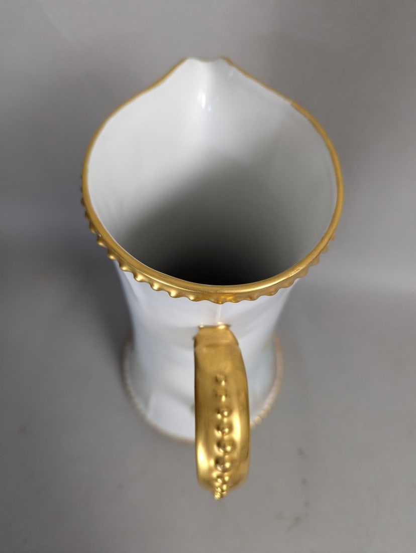 Elite Limoges Hand-Painted Neoclassical Portrait Pitcher Bawo & Dotter France - 5