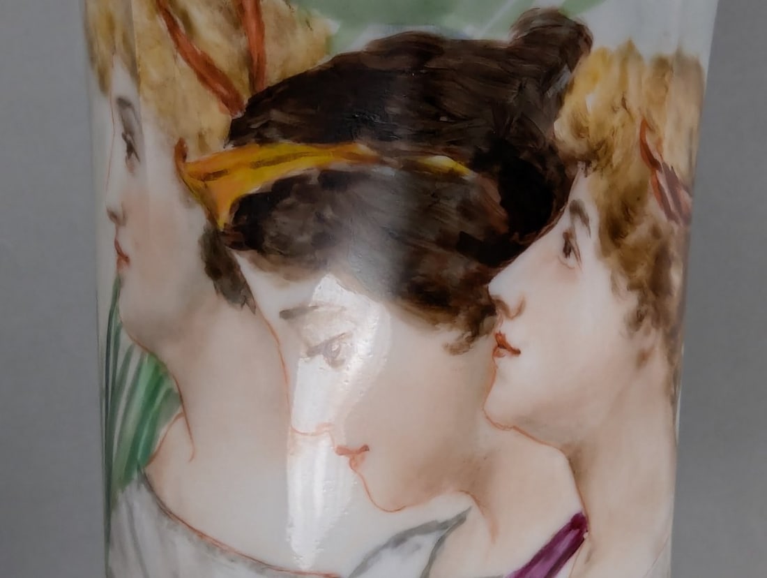 Elite Limoges Hand-Painted Neoclassical Portrait Pitcher Bawo & Dotter France - 8