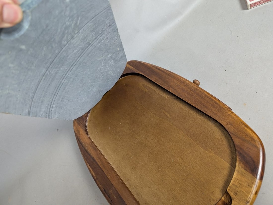 Vintage Mid-Century Modern Wood and Marble Cheese Board Set with Utensils and Drawer - 6