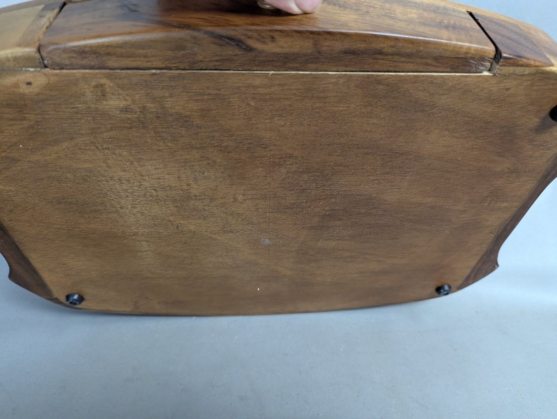 Vintage Mid-Century Modern Wood and Marble Cheese Board Set with Utensils and Drawer - 8