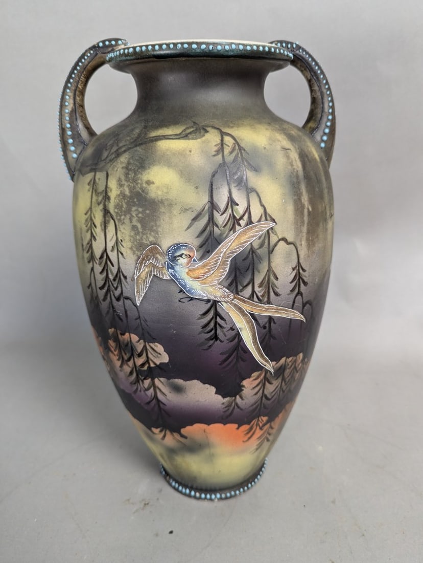 Faience Manufacturing Company Aesthetic Movement Vase 15 Inches Tall Unique Design (1 of 7)