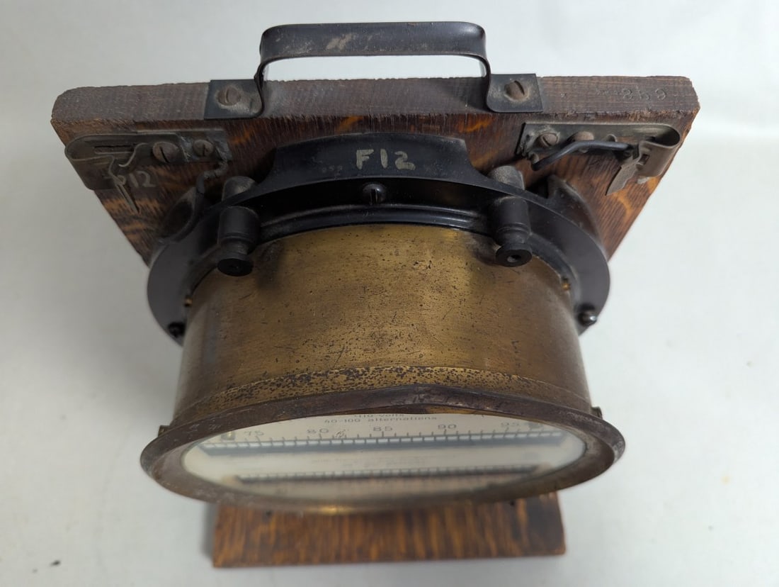 Antique Hartmann-Kempf Frequencymeter Hartmann & Braun Steampunk Industrial Decor - 5