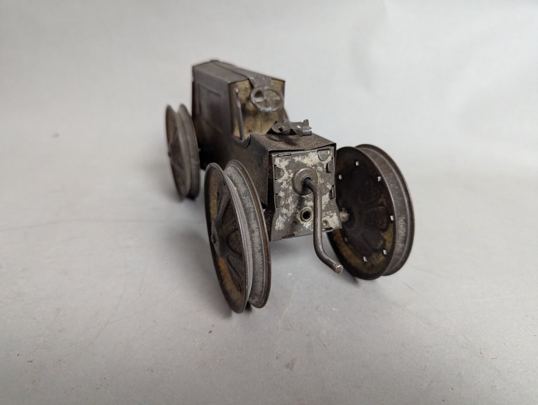 Durable Toy & Novelty Co Durable Dan Wind-Up Tractor Antique Pressed Steel Toy - 5