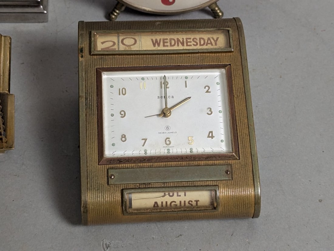 Vintage Wind Up Clock Lot of 7 for Collectors and Repair - Unique Decorative Clocks - 2