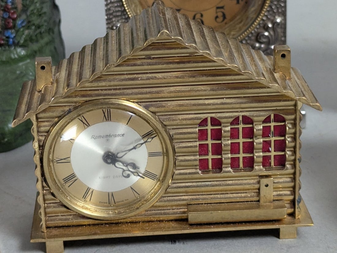 Vintage Wind Up Clock Lot of 7 for Collectors and Repair - Unique Decorative Clocks - 3