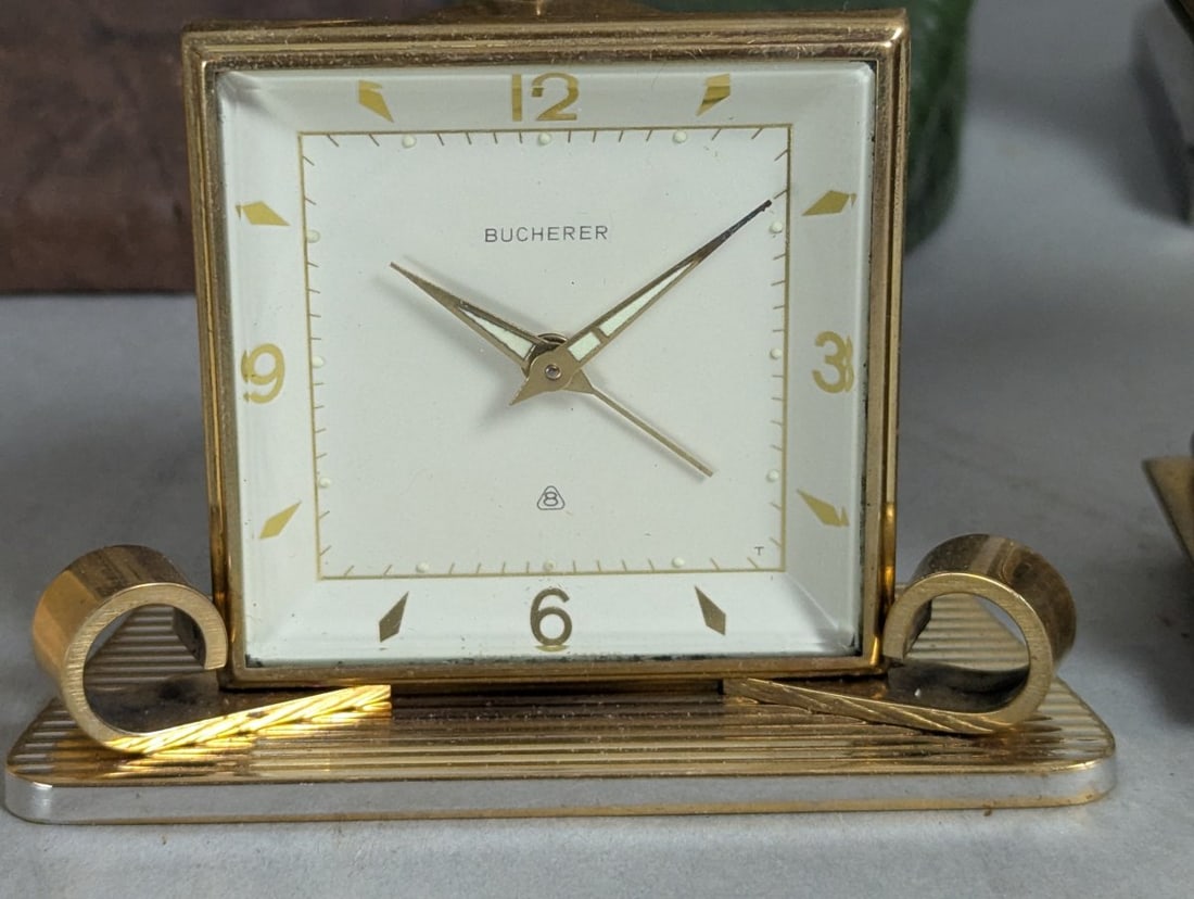 Vintage Wind Up Clock Lot of 7 for Collectors and Repair - Unique Decorative Clocks - 4
