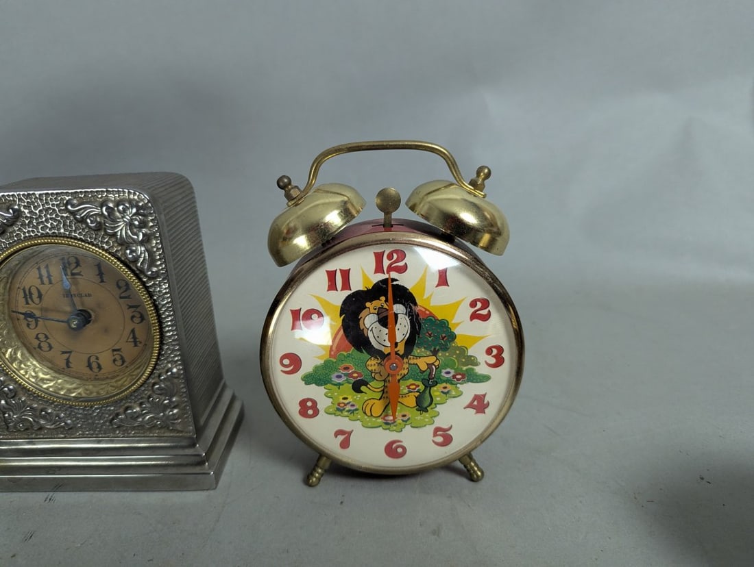Vintage Wind Up Clock Lot of 7 for Collectors and Repair - Unique Decorative Clocks - 6