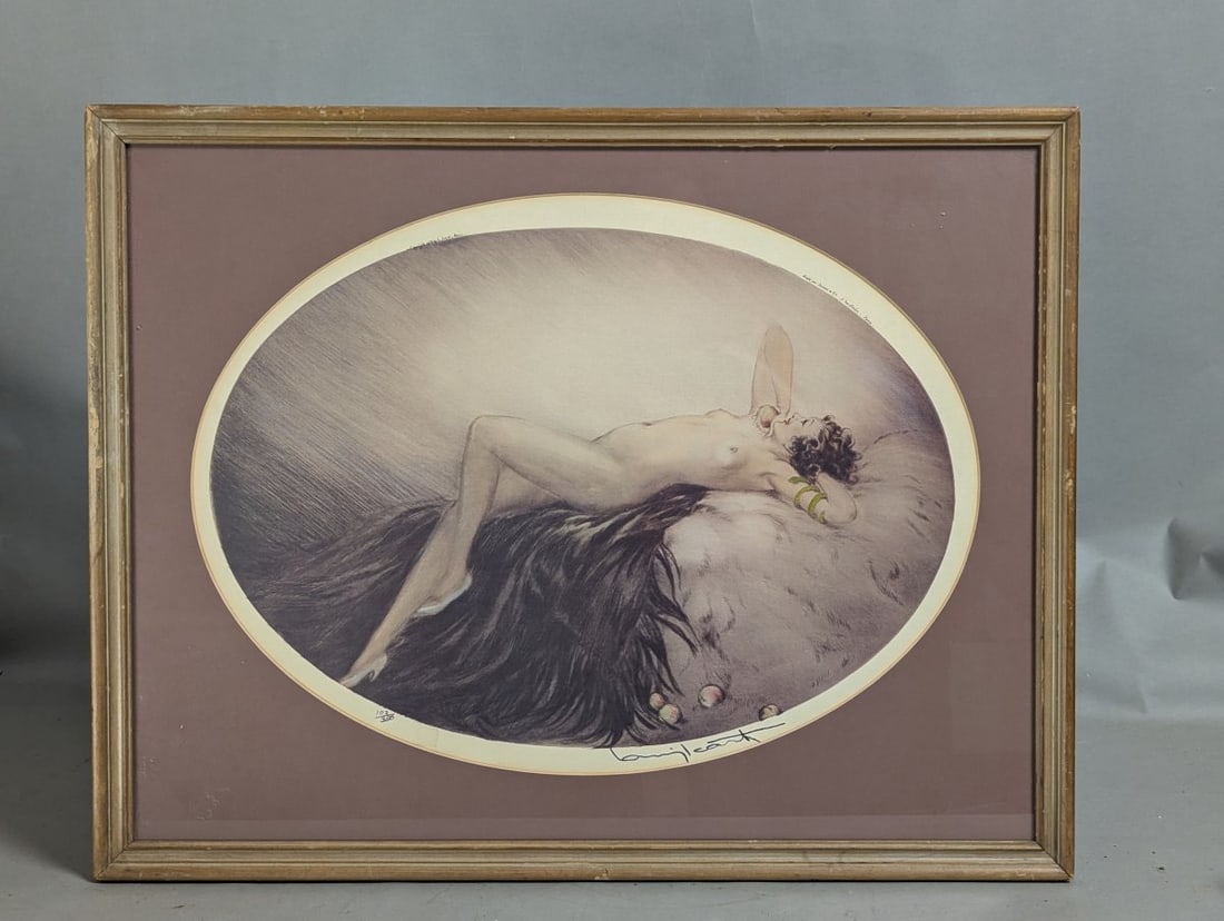 Louis Icart Leda and the Swan Color Etching 1934 Limited Edition Art Deco Masterpiece: **Important** Please read below description on how to avoid high shipping costs. Discover the mesmerizing allure of Louis Icart's 'Leda and the Swan', a stunning color etching from 1934. This