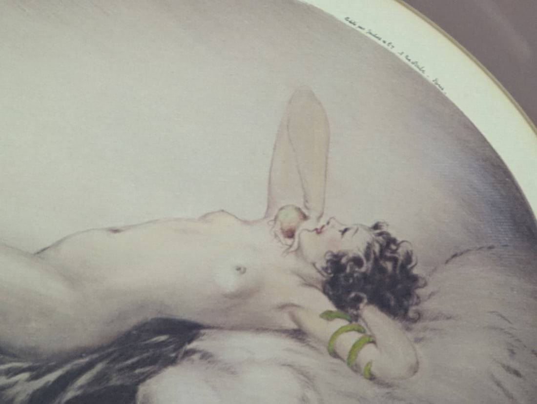 Louis Icart Leda and the Swan Color Etching 1934 Limited Edition Art Deco Masterpiece - 5