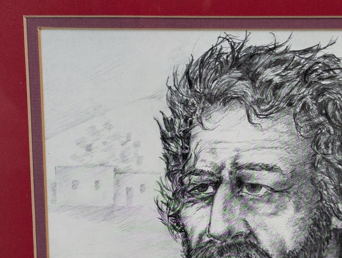 Signed Peter Hortman Print Breaking of Bread Framed Artwork of Jesus Christ - 3