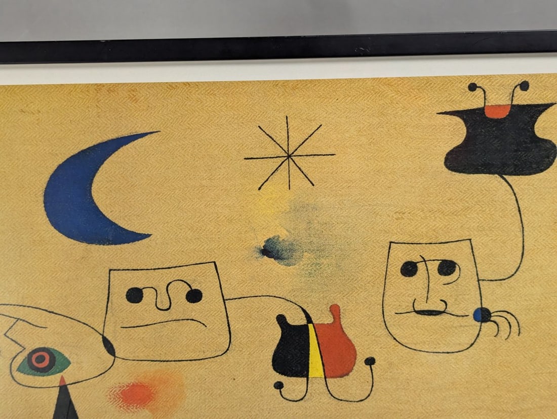 Joan Miro Exhibition Poster Dones en la Nit 1993 Framed Artwork Fundacio Miro - 3