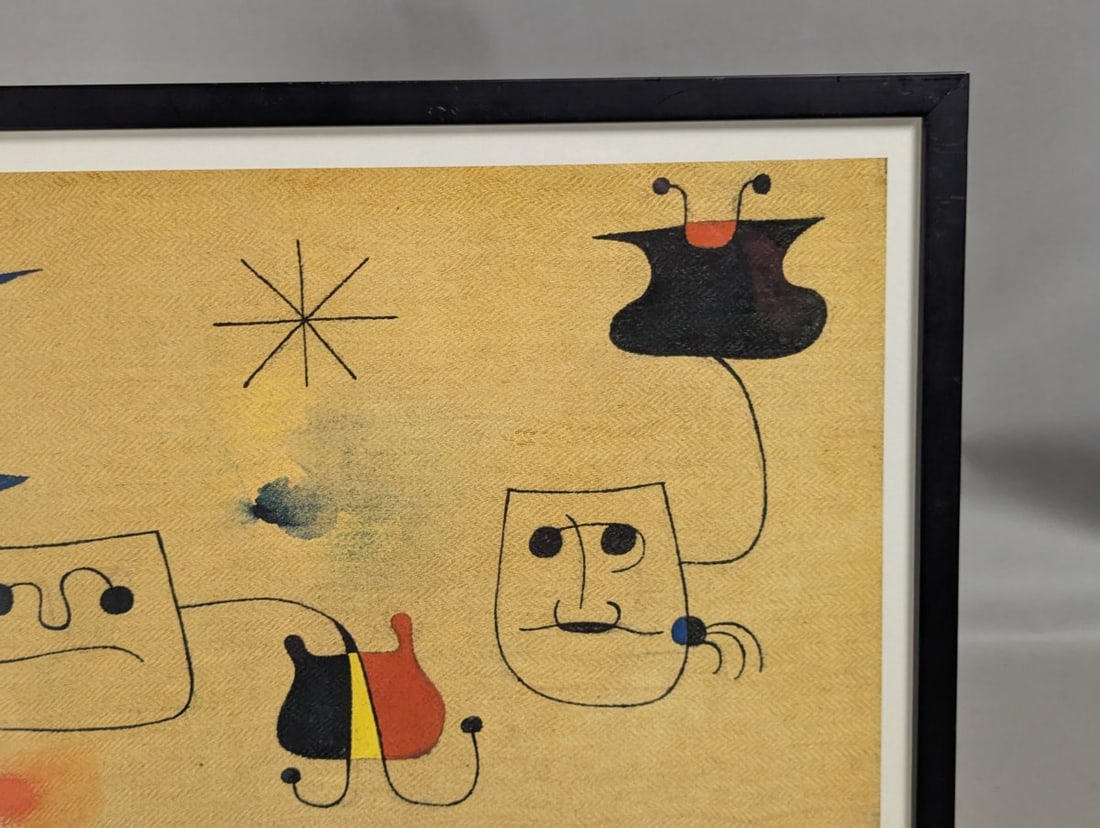 Joan Miro Exhibition Poster Dones en la Nit 1993 Framed Artwork Fundacio Miro - 4