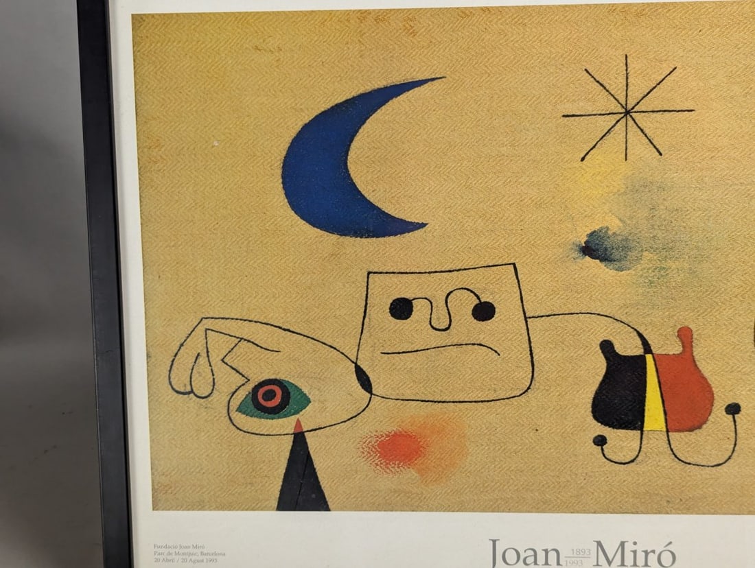 Joan Miro Exhibition Poster Dones en la Nit 1993 Framed Artwork Fundacio Miro - 5