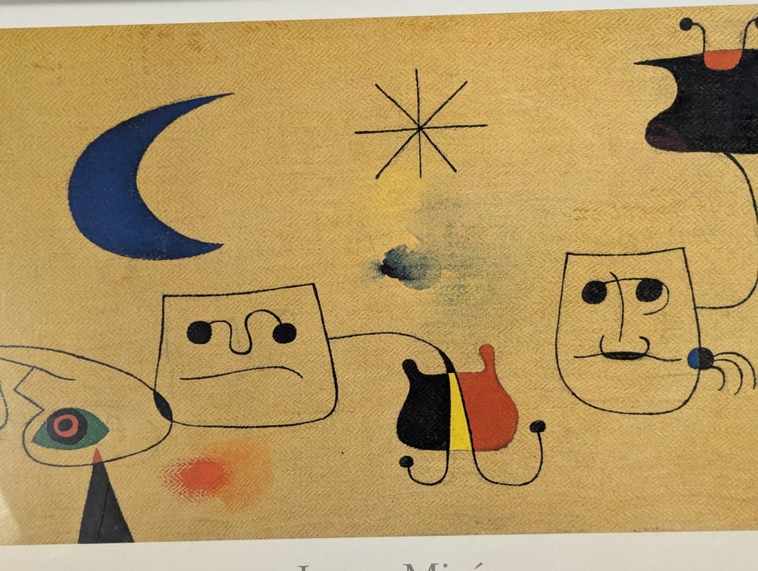Joan Miro Exhibition Poster Dones en la Nit 1993 Framed Artwork Fundacio Miro - 6