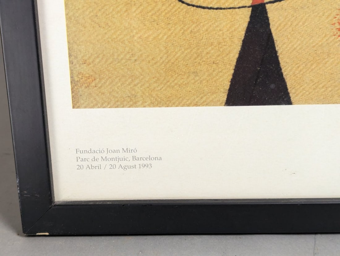 Joan Miro Exhibition Poster Dones en la Nit 1993 Framed Artwork Fundacio Miro - 8