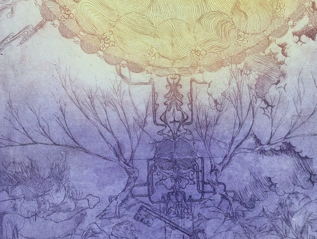 Josip Hlas Surrealist Art Limited Edition Etching 'The Key' 1973 Beautifully Framed - 6